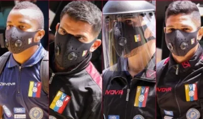 Jugadores de Venezuela a su arribo a Barranquilla. 