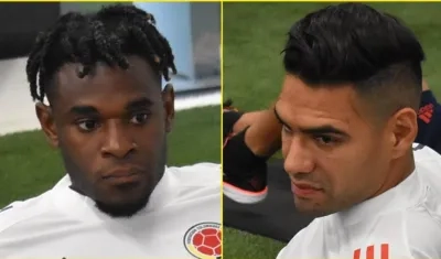 Duván Zapata y Falcao García, delanteros de Colombia. 