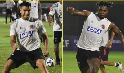 Falcao García y Duván Zapata, delanteros de la Selección Colombia. 