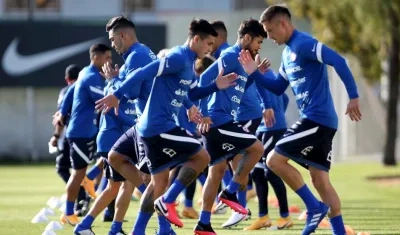 Selección Chile, durante un entrenamiento. 