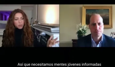 Shakira dialogó con el Príncipe William.