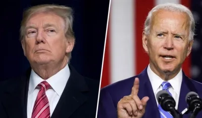 A la izquierda, Donald Trump y Joe Biden.