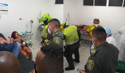 Los heridos fueron llevados a centros asistenciales de Soledad. 