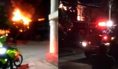 El incendio se presentó pasada la medianoche de este viernes. 