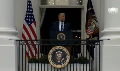 Donald Trump, en el balcón de la Casa Blanca.