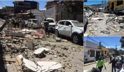 La explosión provocó el colapso de la edificación.