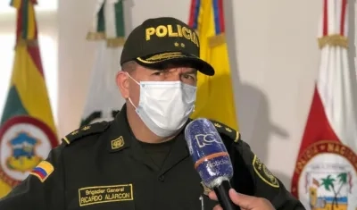 General Ricardo Alarcón, comandante de la Policía Metropolitana de Barranquilla.