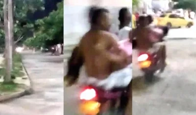 Un hombre herido es trasladado a un centro asistencial en medio del tiroteo.