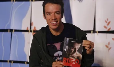 Rigoberto Urán presenta su libro. 