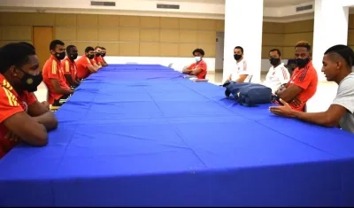 Jugadores de Colombia en la concentración.