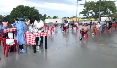 La jornada de las pruebas Covid-19 a la Banda de Baranoa.