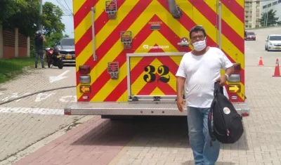 Alvaro Gutiérrez, conductor del furgón.