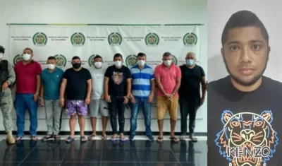 Reydis Rafael Valdeblánquez Morales, alias 'Humito', y los demás capturados. 