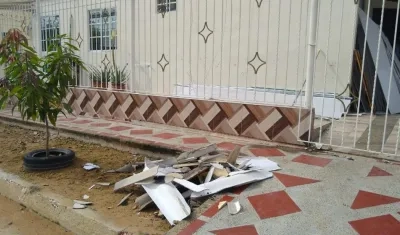 Una de las viviendas afectadas.