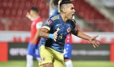 Falcao García, marcó los dos empates.