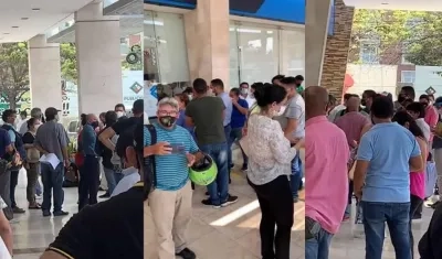 Aglomeraciones en puntos de pago del impuesto vehicular.