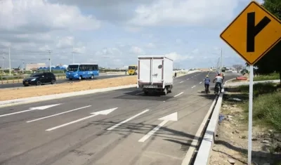 Imagen de la nueva calzada habilitada.