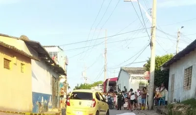 Lugar donde ocurrió el crimen esta madrugada en Carrizal. 