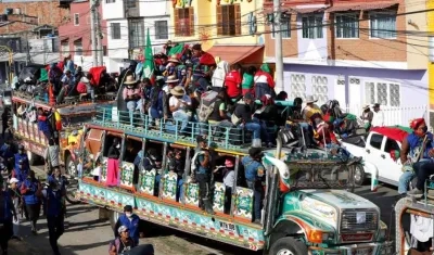 La Minga indígena se acerca a Bogotá.