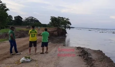 Así está la vía entre Salamina y El Piñón.