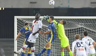 Cristian Zapata en acción.