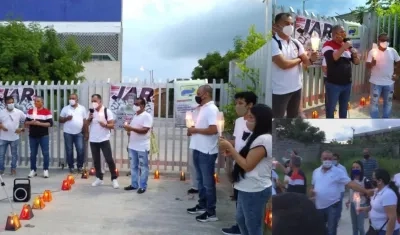 Imágenes de la velatón.