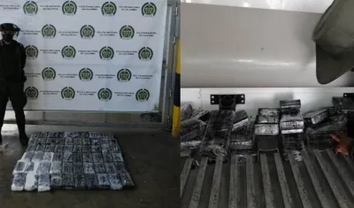 Cocaína incautada en el Puerto de Santa Marta.
