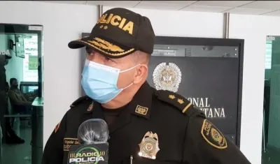 General Ricardo Alarcón, comandante de la Policía Metropolitana de Barranquilla.