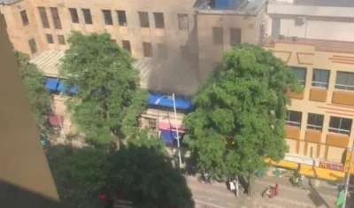 Momento de la emergencia en el Paseo Bolívar. 