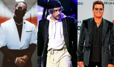 Daddy Yankee, Bad Bunny y Carlos Vives.