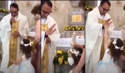 El momento se hizo viral. 