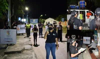 Momento de la socialización en los municipios del Atlántico. 