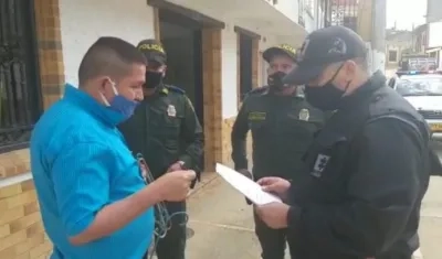 Momento de la captura de Humberto Hernández Agudelo.