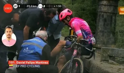 La caída fue en la primera etapa.