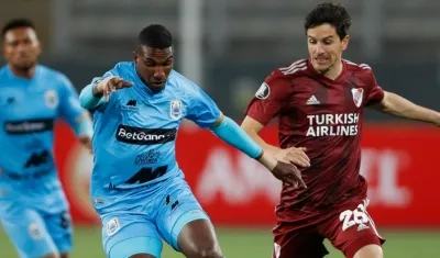 Johan Arango, jugador colombiano del Binacional de Perú. 