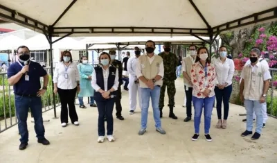 El secretario del Interior del Atlántico, Yesid Turbay,  en la instalación de las elecciones atípicas en Repelón este domingo.