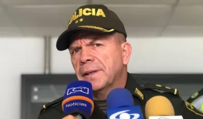 General Ricardo Alarcón, comandante de la Policía Metropolitana de Barranquilla.