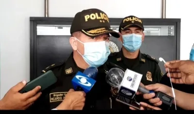 General Ricardo Alarcón, comandante de la Policía Metropolitana de Barranquilla.