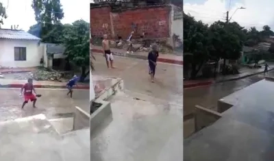 Enfrentamiento de pandillas en el barrio Santo Domingo. 