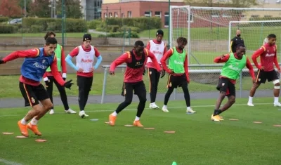 Jugadores del Racing de Lens. 