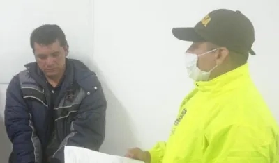 Raúl Pinto Portela cuando fue capturado por la Sijin. 