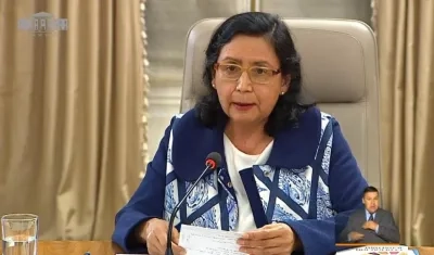 Gina Tambini, representante en Colombia de la OMS y OPS.