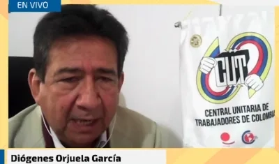 Diógenes Orjuela, presidente de la CUT.