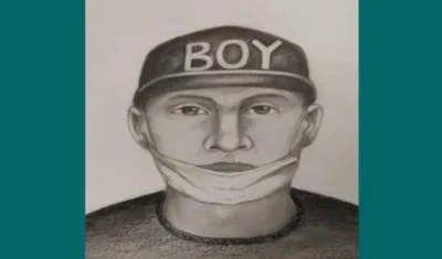 Retrato hablado del presunto asesino de un pasajero de Transmilenio. 