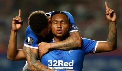 Alfredo Morelos, delantero colombiano. 