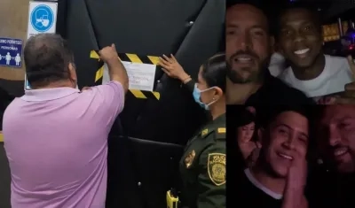 Cierre de la discoteca Discolo, donde se hallaban los exjugadores de Junior Edinson Toloza y Michael Ortega. 