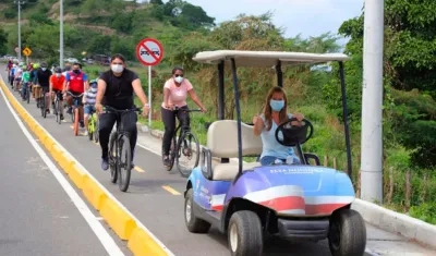 La ciclorruta consta de 15 kilómetros.