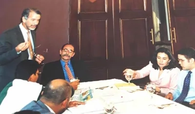 Eduardo Verano y Horacio Serpa, en sus condiciones de gobernadores de Atlántico y Santander, respectivamente.