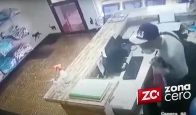 Momento en que se cometió el atraco. 