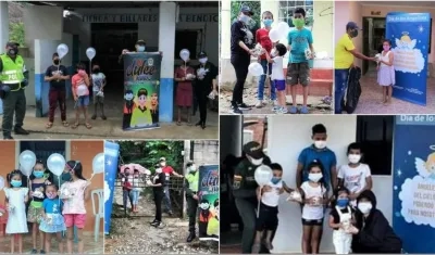 Caravana de los angelitos en Tubará.